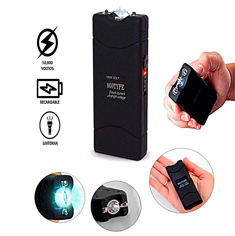 Electroshock Con Linterna Paralizador - Defensa Personal 5000V