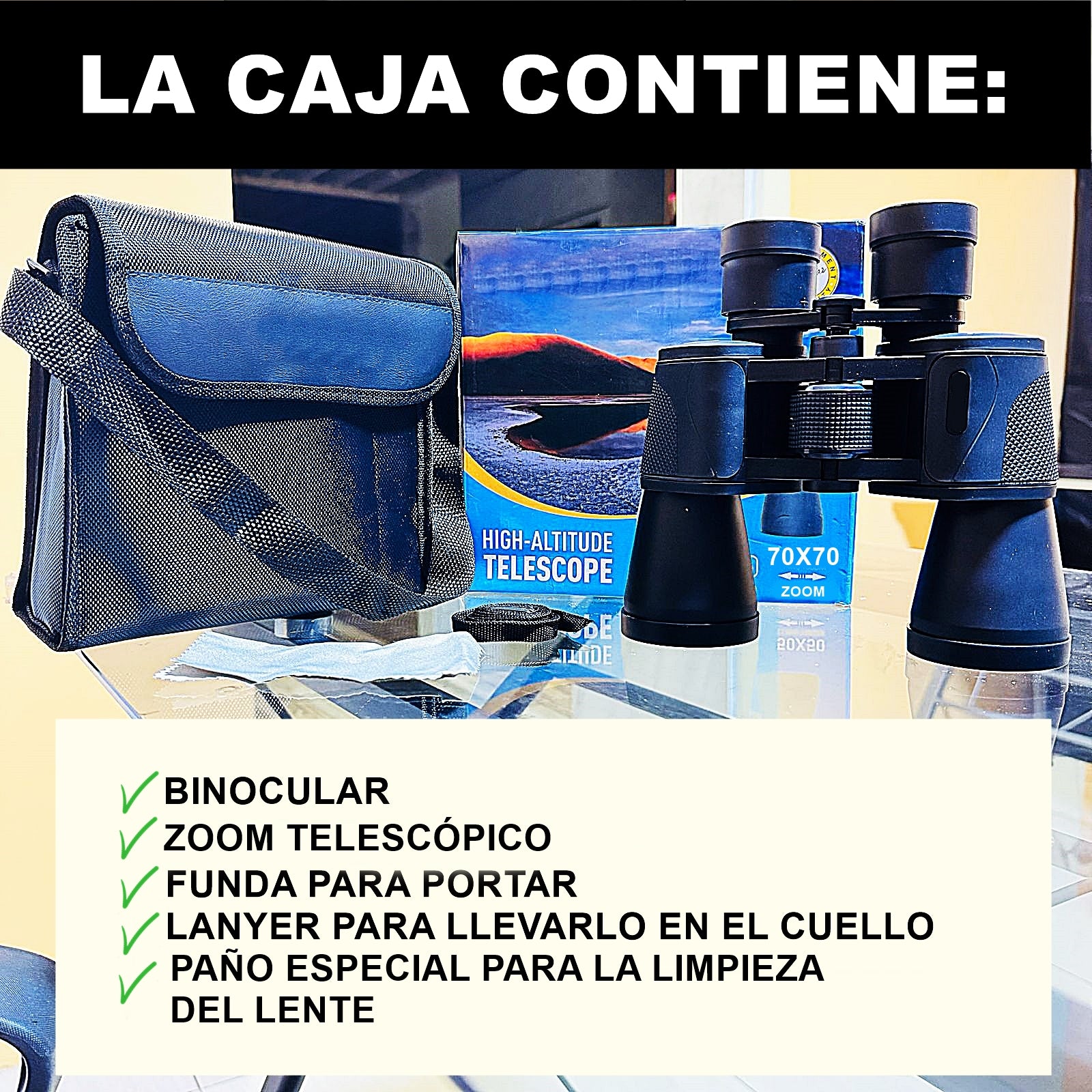 BINOCULAR PROFESIONAL®  CON ZOOM TELESCÓPICO (VERSIÓN MEJORADA)