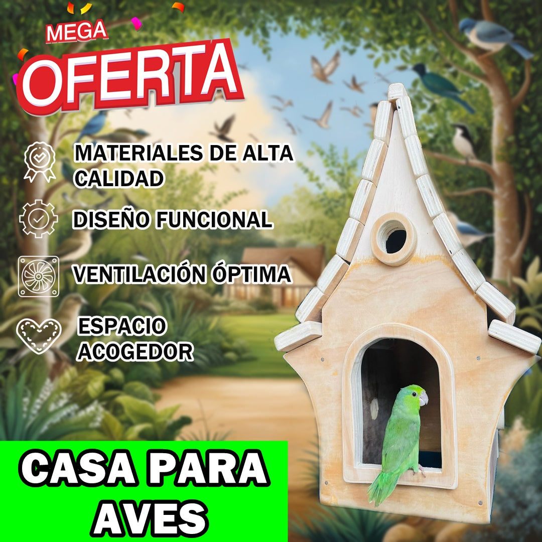 CASA PARA AVES ESTILO RÚSTICO