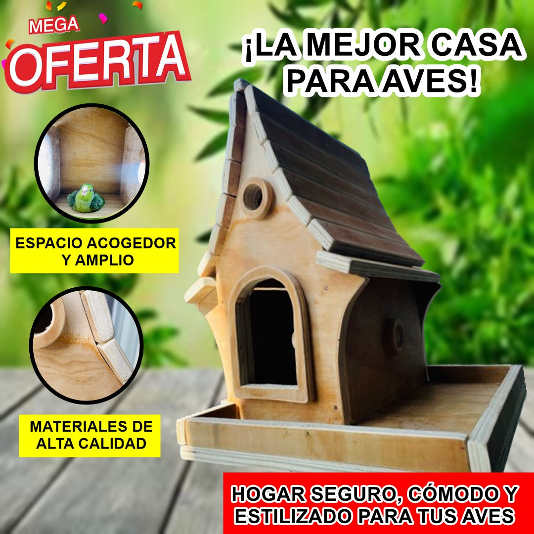 CASA PARA AVES ESTILO RÚSTICO